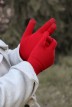 Gants tactiles Perinne laine mérinos femme rouge - Maison Bonnefoy