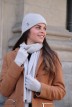 Écharpe Perinne laine mérinos mixte beige - Maison Bonnefoy