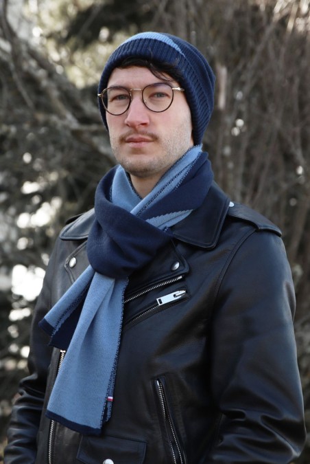 Bonnet Johan Laine homme marine - Maison Bonnefoy