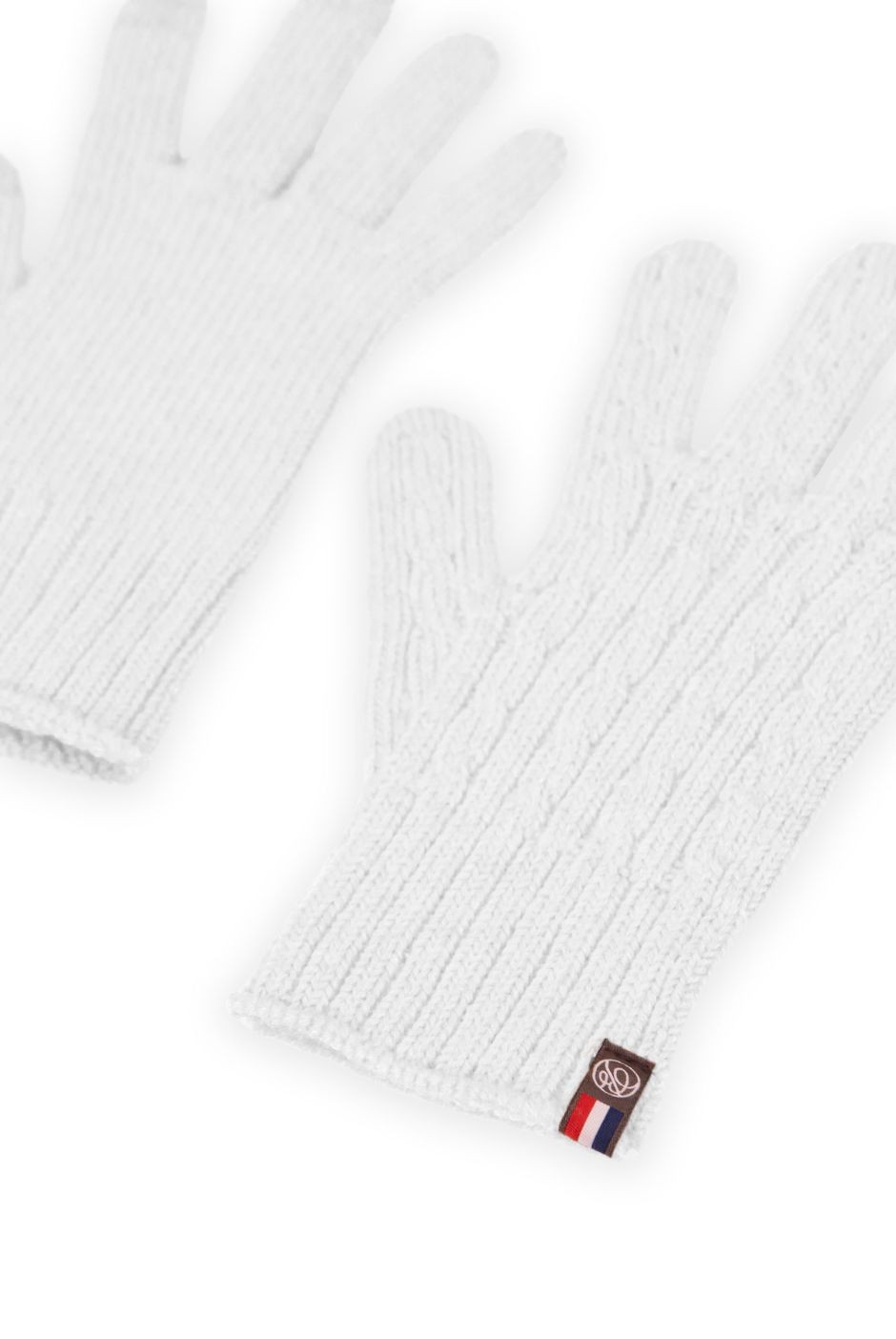 Gants tactiles Daniel laine mérinos femme blanc - Maison Bonnefoy