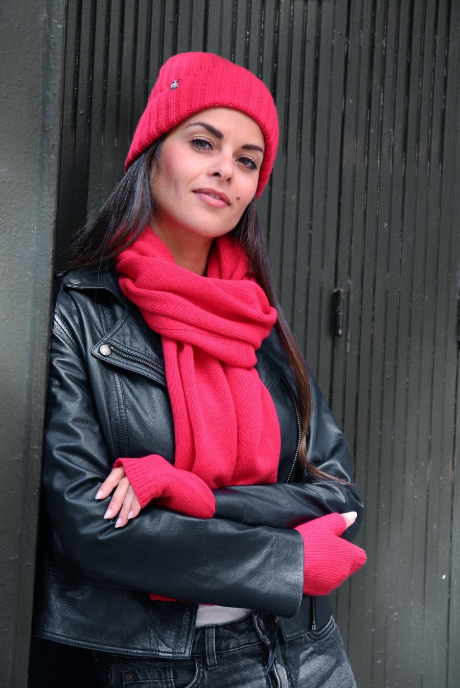 Scarf Camilia - Off white/camel