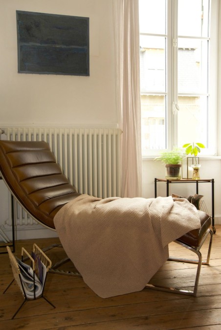 Plaid Paris 100% recyclé marron - Maison Bonnefoy