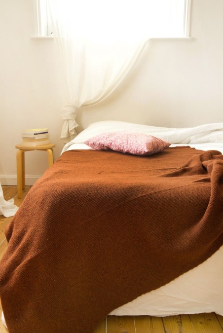 Plaid pailleté Nantes marron - Maison Bonnefoy