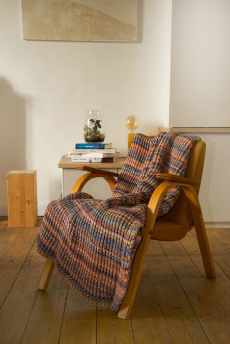 Plaid en laine Bayonne multicolore - Maison Bonnefoy