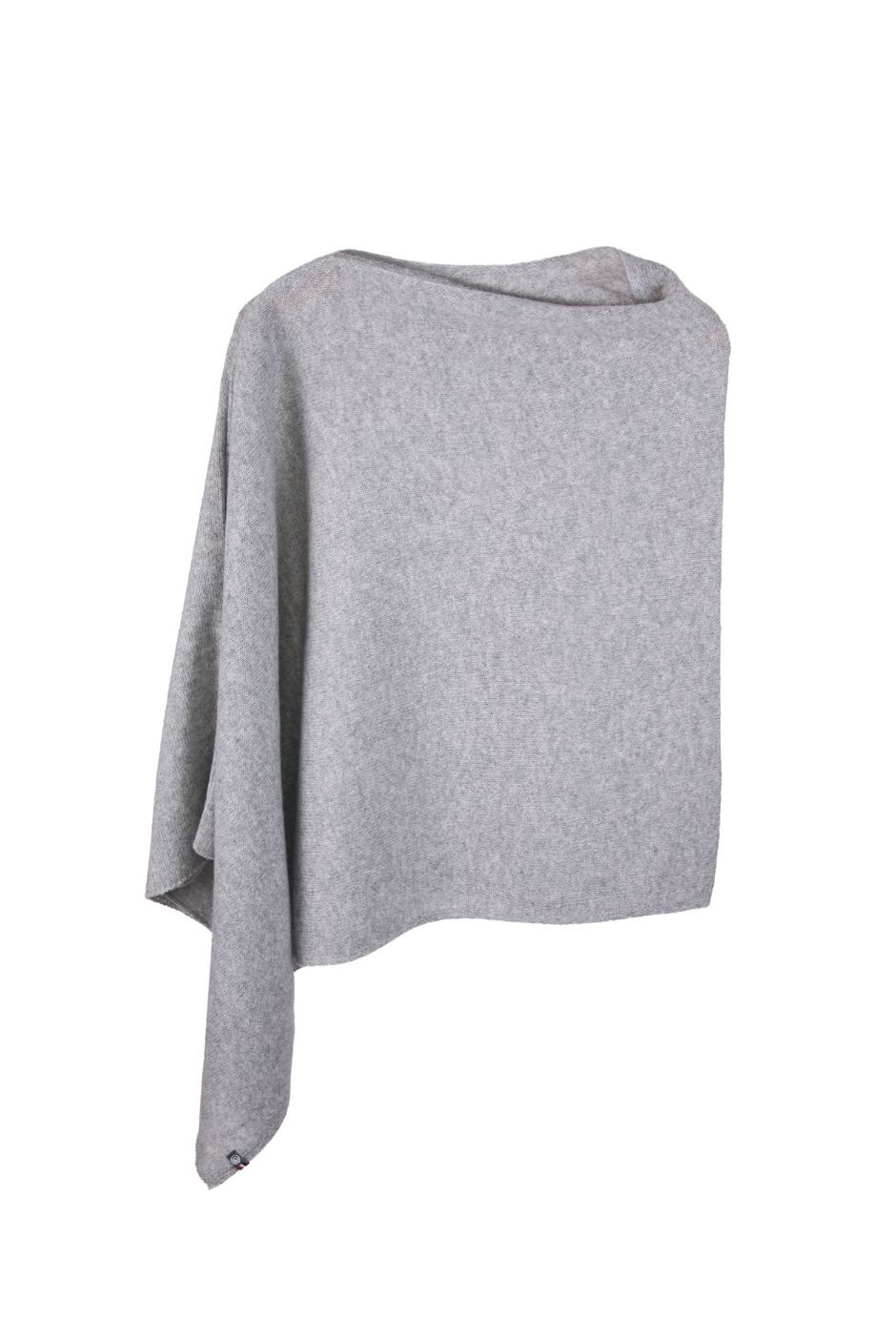 Poncho Paule en cachemire femme gris - Maison Bonnefoy