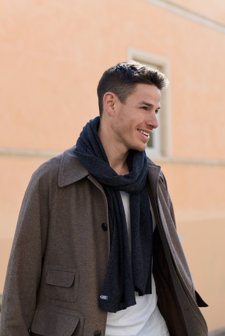 Echarpe Paule Cachemire mixte noir - maison Bonnefoy