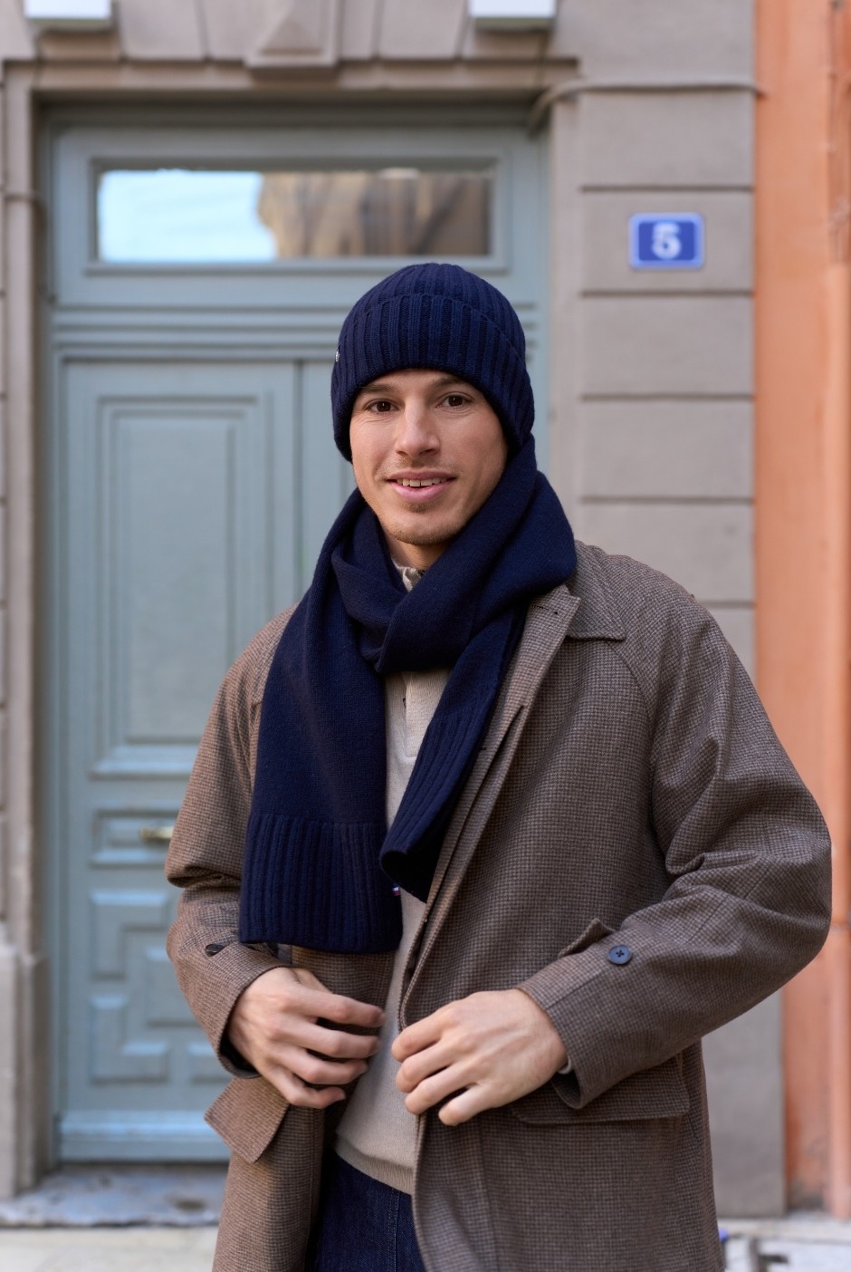 Bonnet Jacques cachemire mixte marine - Maison Bonnefoy