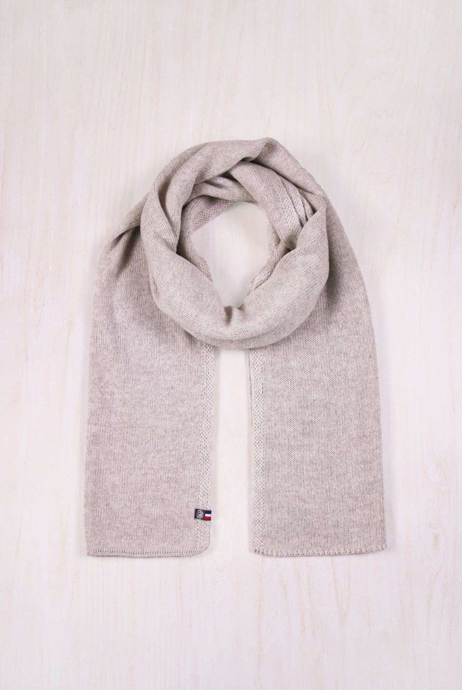 Écharpe Perinne laine mérinos mixte beige - Maison Bonnefoy