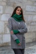 Tour de cou Claire Laine mérinos femme vert - Maison Bonnefoy