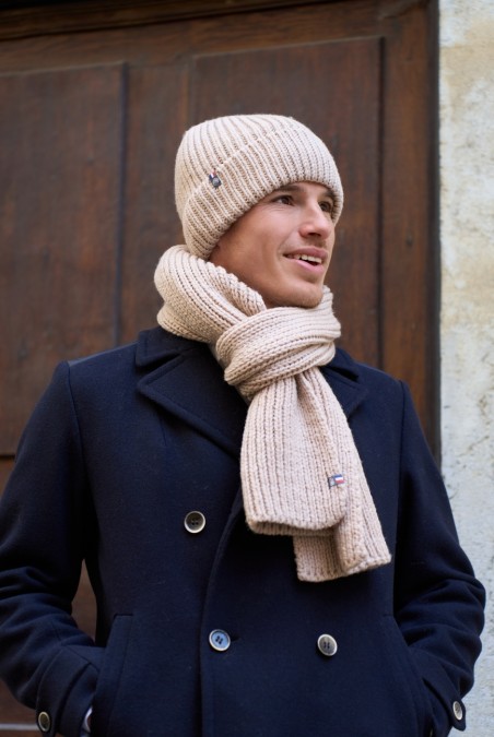 Echarpe Claire Laine mixte beige - Maison Bonnefoy