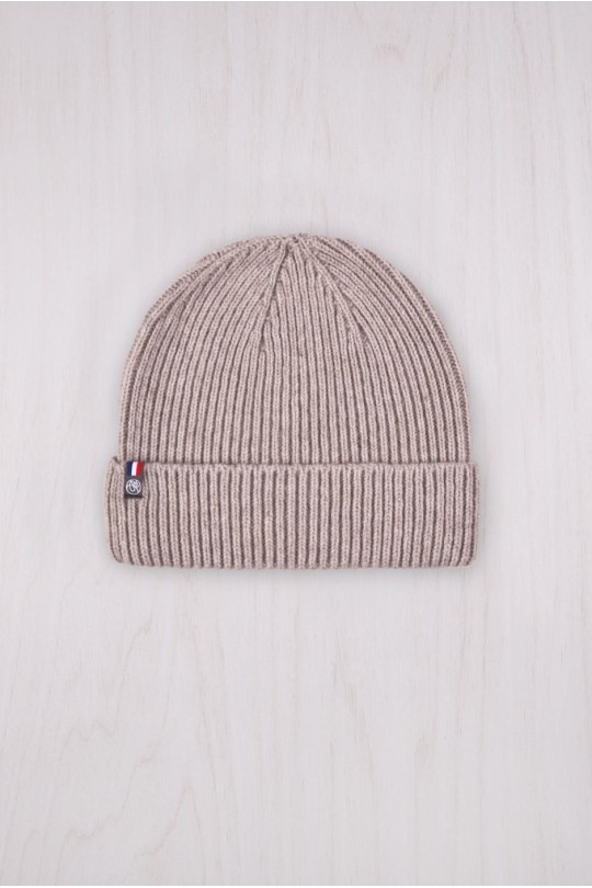Bonnet Patrice laine recyclée femme beige - Maison Bonnefoy