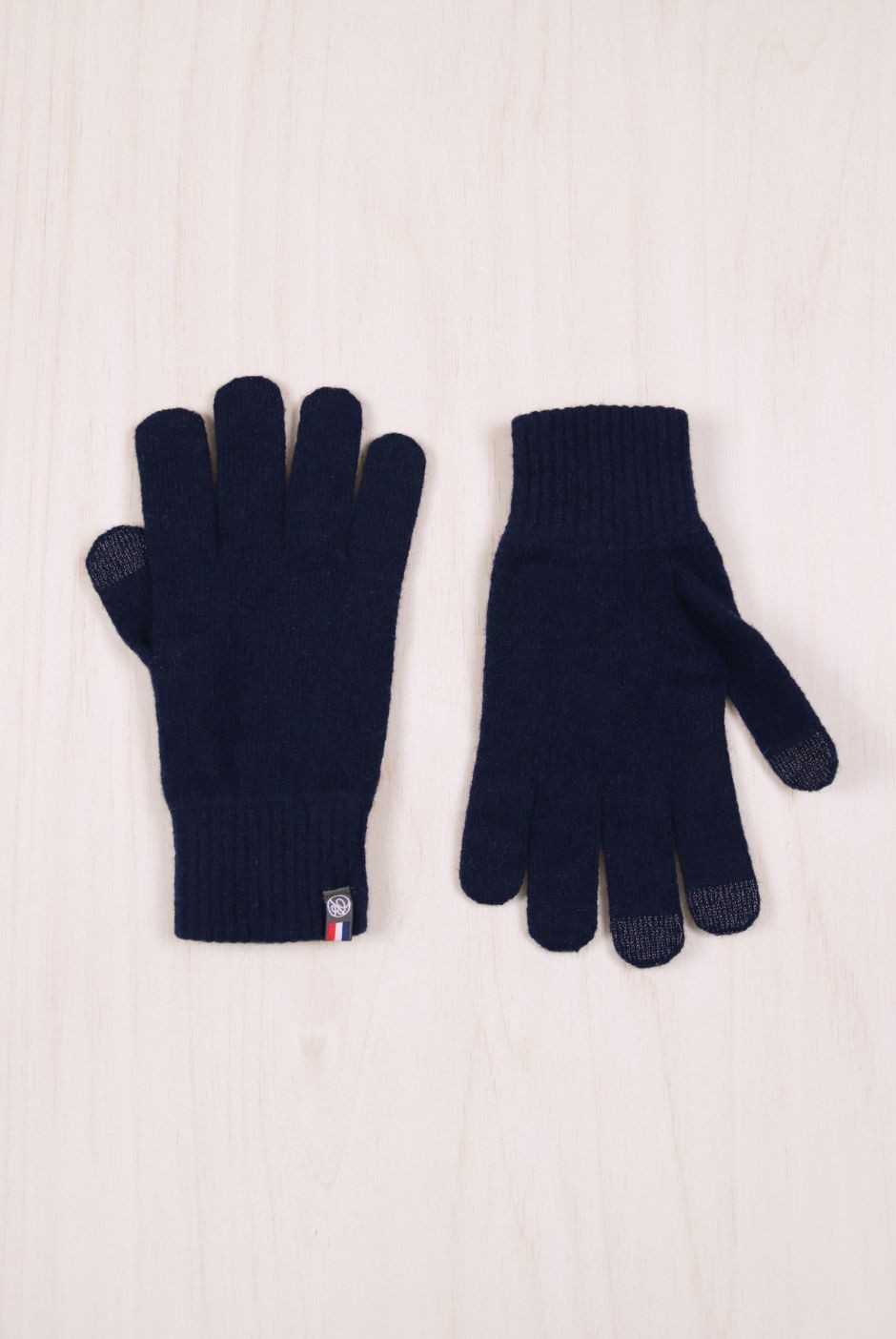 Gants Tactiles Patrices Laine mixte marine  - maison Bonnefoy