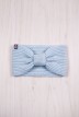 Bandeau avec nœud Perinne Laine grosse maille enfant fille bleu - Maison Bonnefoy