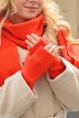 Mitaines Jacques Cachemire femme orange - Maison Bonnefoy