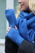 Mitaines Jade Alpaga femme bleu - Maison Bonnefoy