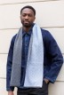 Echarpe homme gris et bleu - Maison Bonnefoy