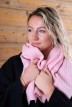 Echarpe Daniel Laine mérinos mixte rose - Maison Bonnefoy