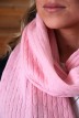 Echarpe Daniel Laine mérinos mixte rose - Maison Bonnefoy