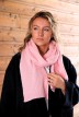 Echarpe Daniel Laine mérinos mixte rose - Maison Bonnefoy