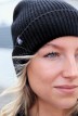Bonnet blanc Perinne mixte en laine mérinos noir – Maison Bonnefoy